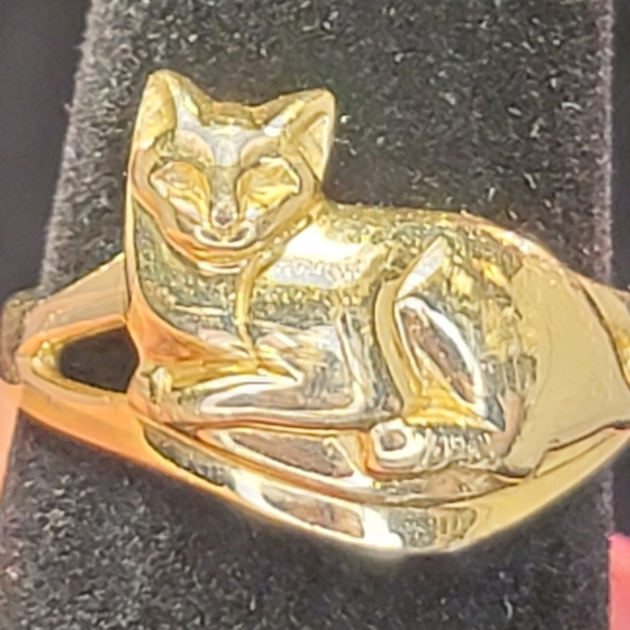 Hand Crafted Jewelry - 0225. Calling All Feline Lovers!! ~ 5 grams ~ Solid ~ 14k GOLD ~ KITTY 😺 CAT!!!
